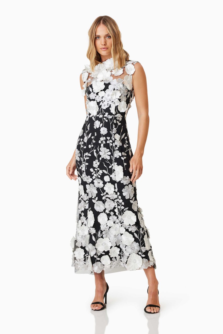 Elliatt Selene Cocktail Dress - Black/White photo 4