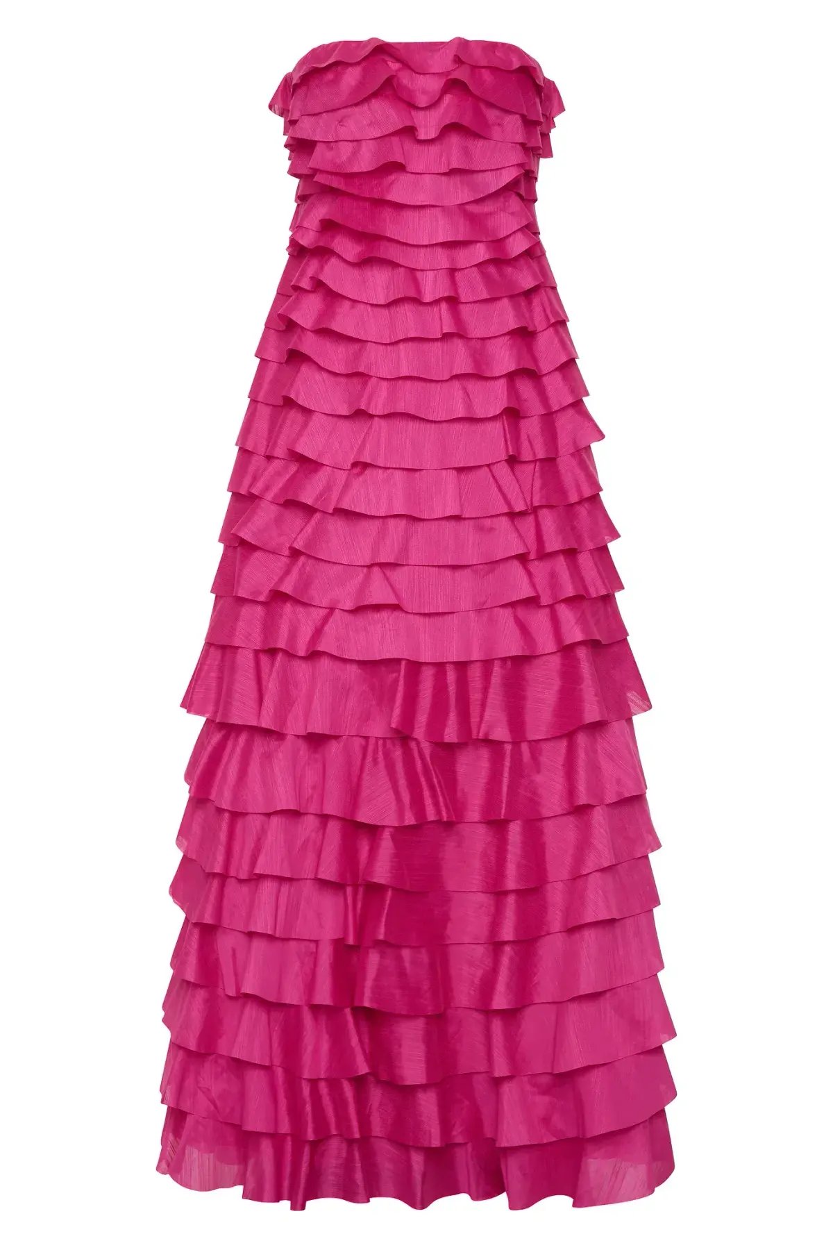 Aje / Fleur Pleated Gown / Magenta / Size 12 photo 6