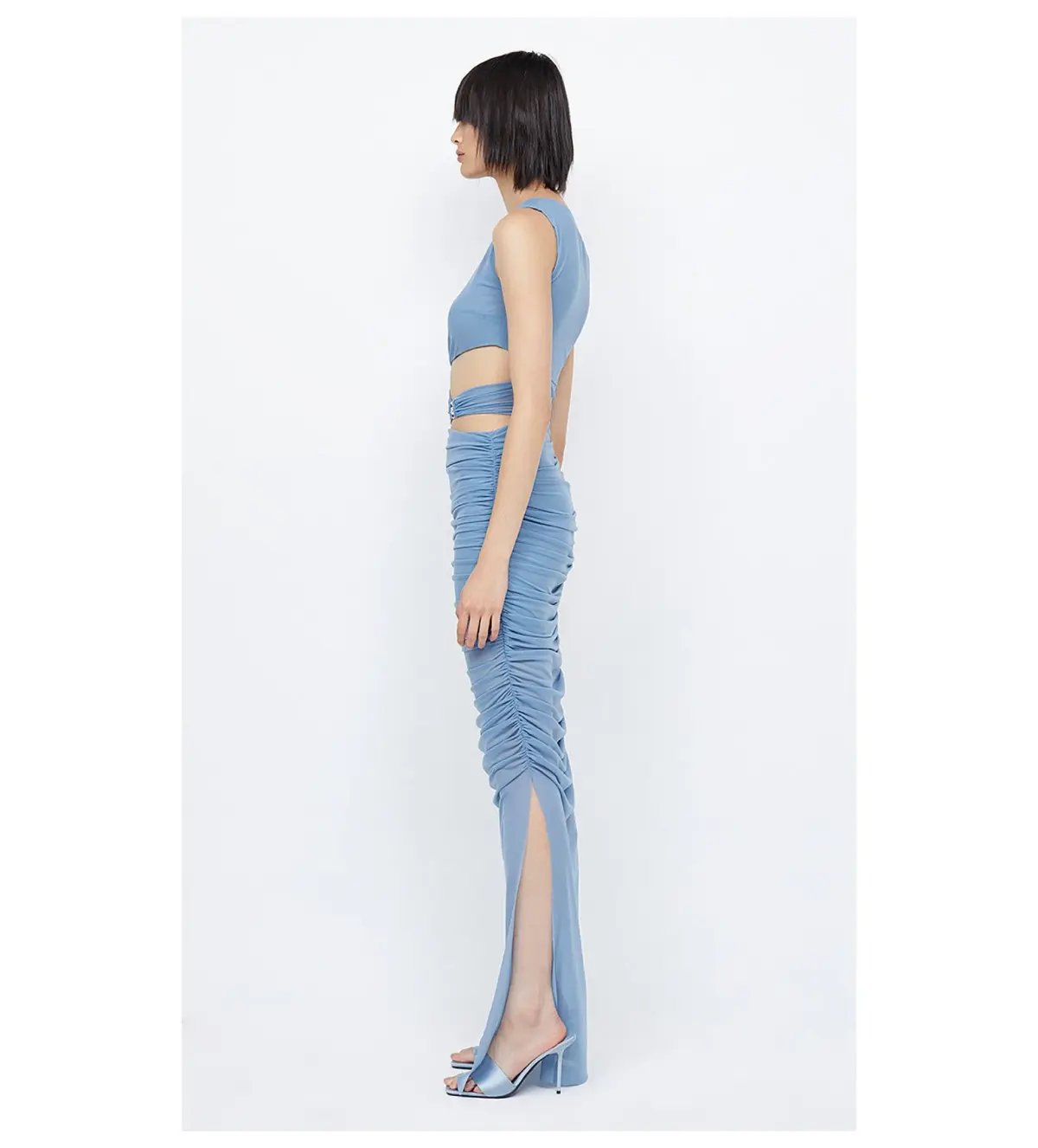 Bec and Bridge Whorl Asym Maxi Dress Meridian Blue Size AU 12 photo 3