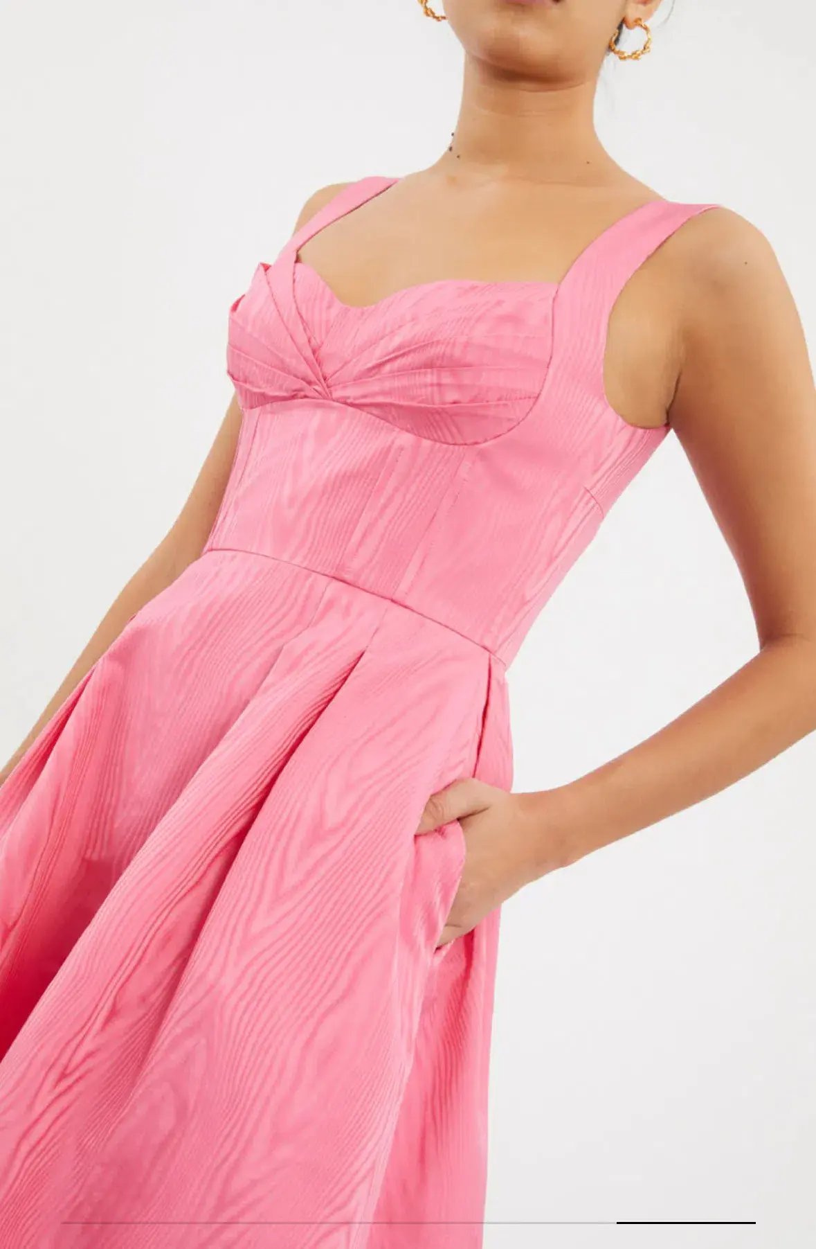 Rebecca Vallance Carmelita Midi Dress Pink Size 14 photo 4