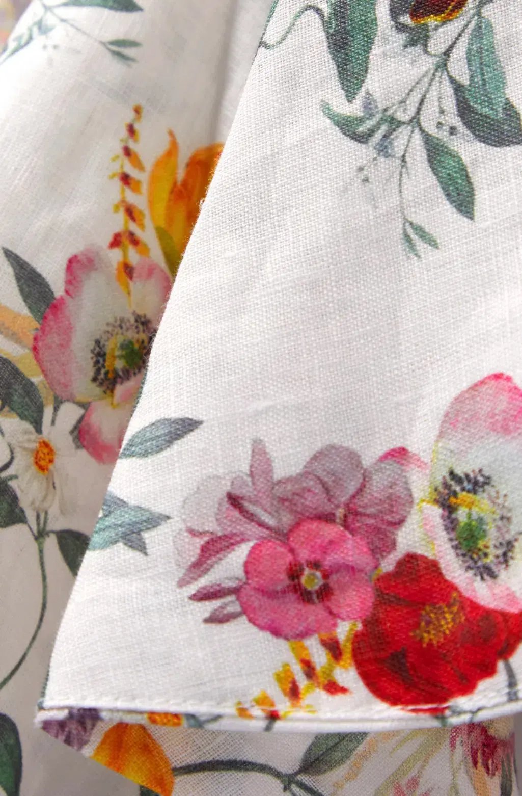 Zimmermann Asymmetric Midi Linen Wrap Dress Floral Size 2 / AU 12 photo 4