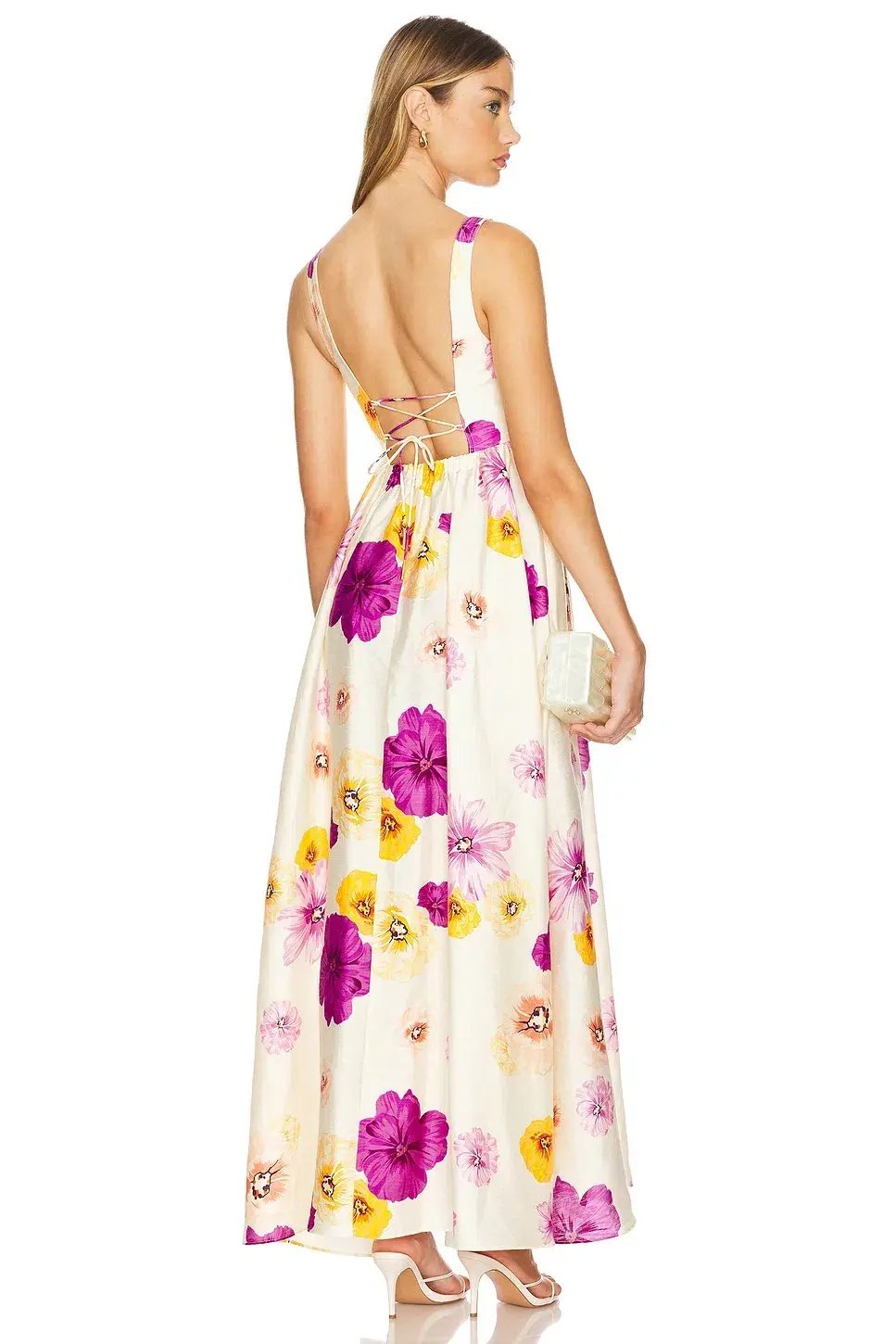 Acler Sandgate Maxi Dress Almond Poppy Size AU 6 photo 3
