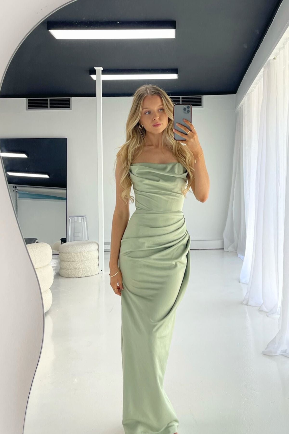 Adrienne Corset Maxi in Sage Green photo 2