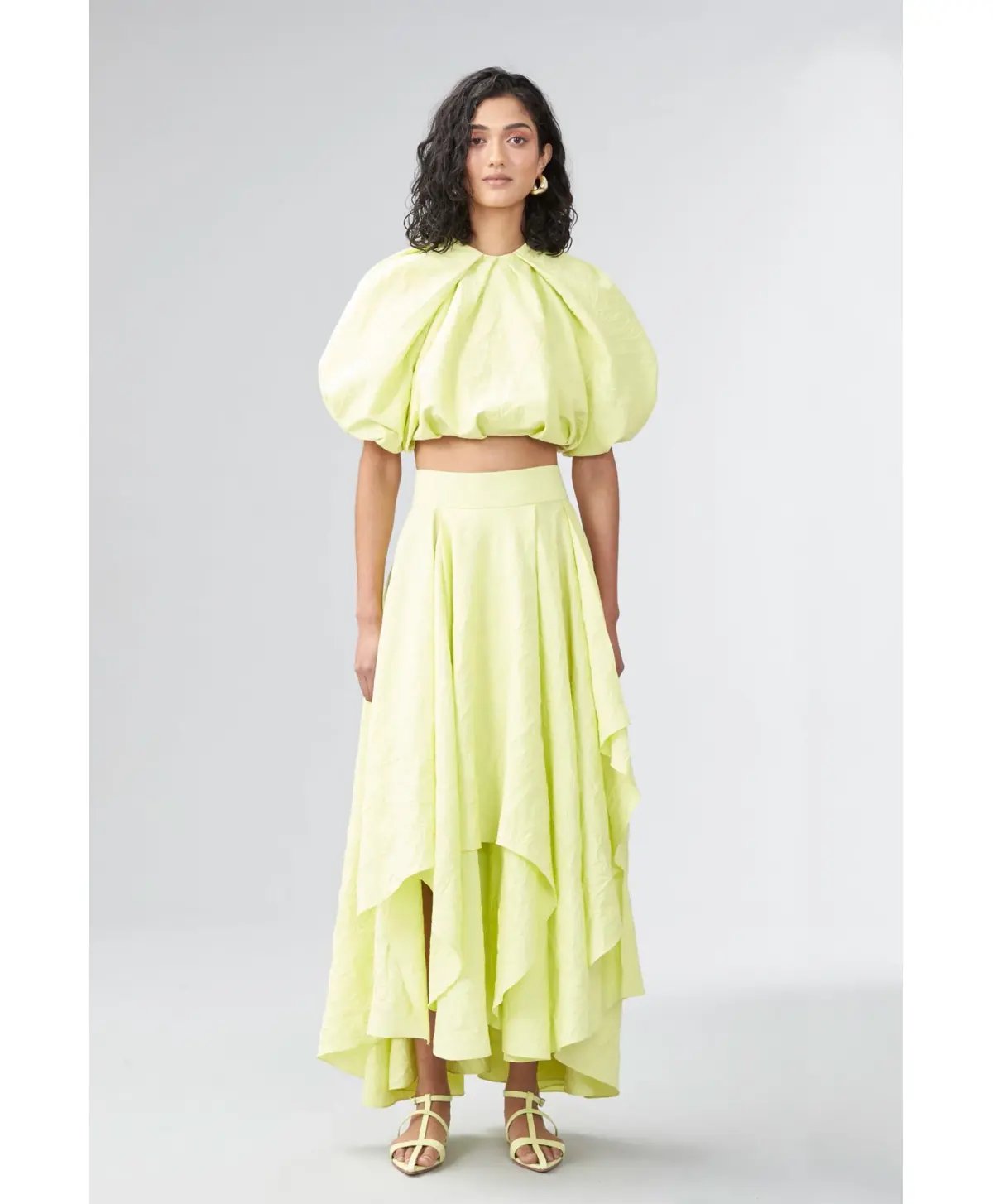 Ginger & Smart Euphoria Top & Skirt Set Citron Size 10 photo 2