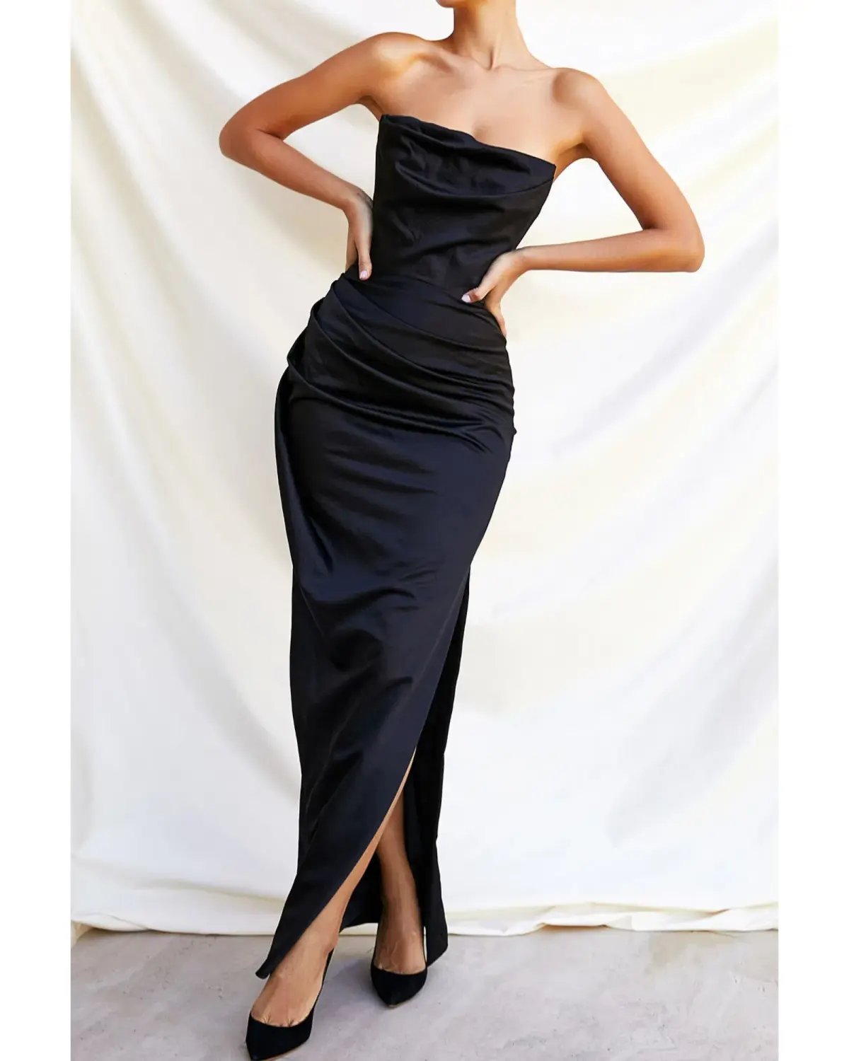 House of CB Adrienne Corset Maxi Dress in Black Size S / AU 8 photo 4