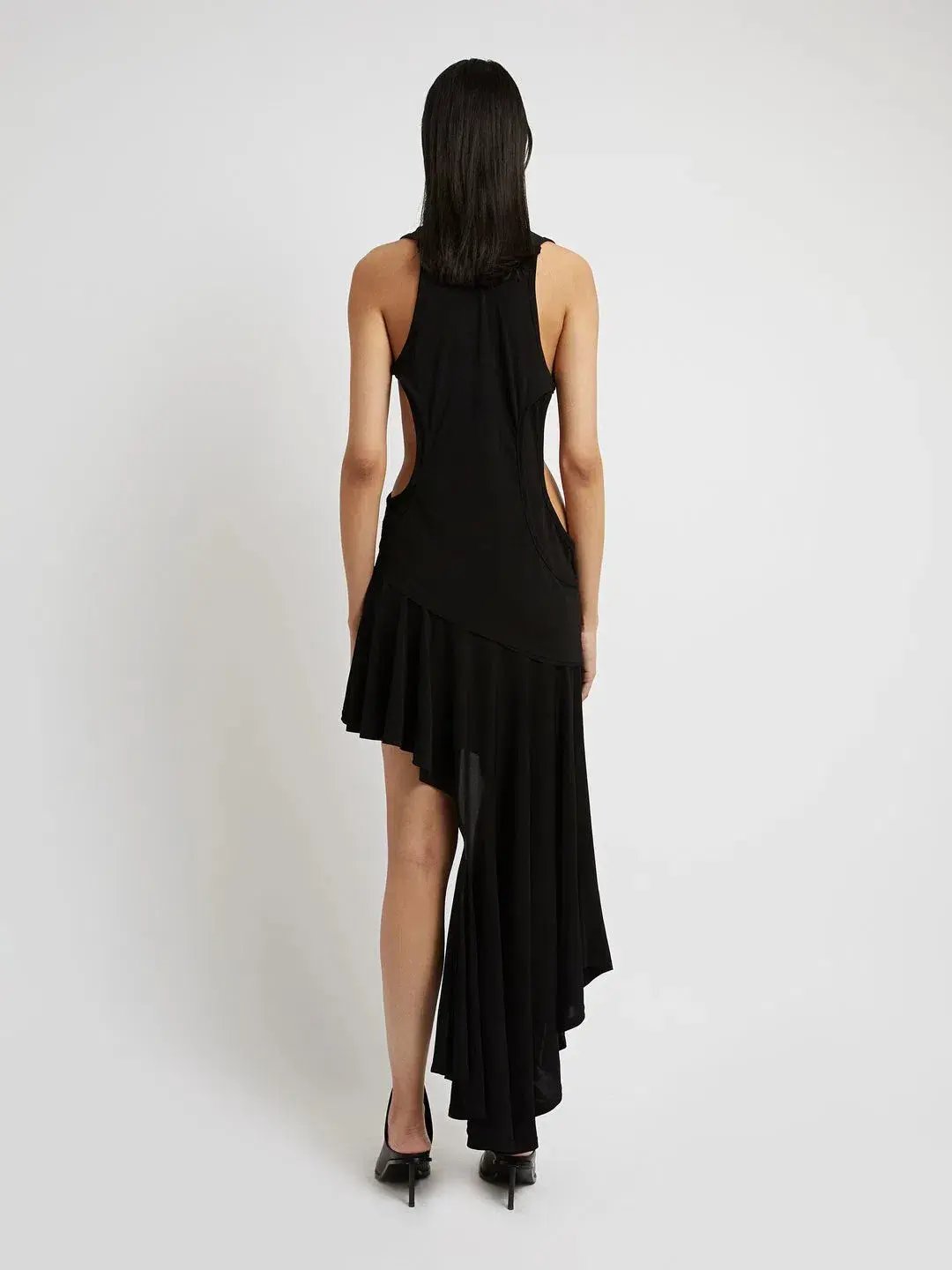 Christopher Esber Asymmetric Hem Dress Black Size 10 photo 2