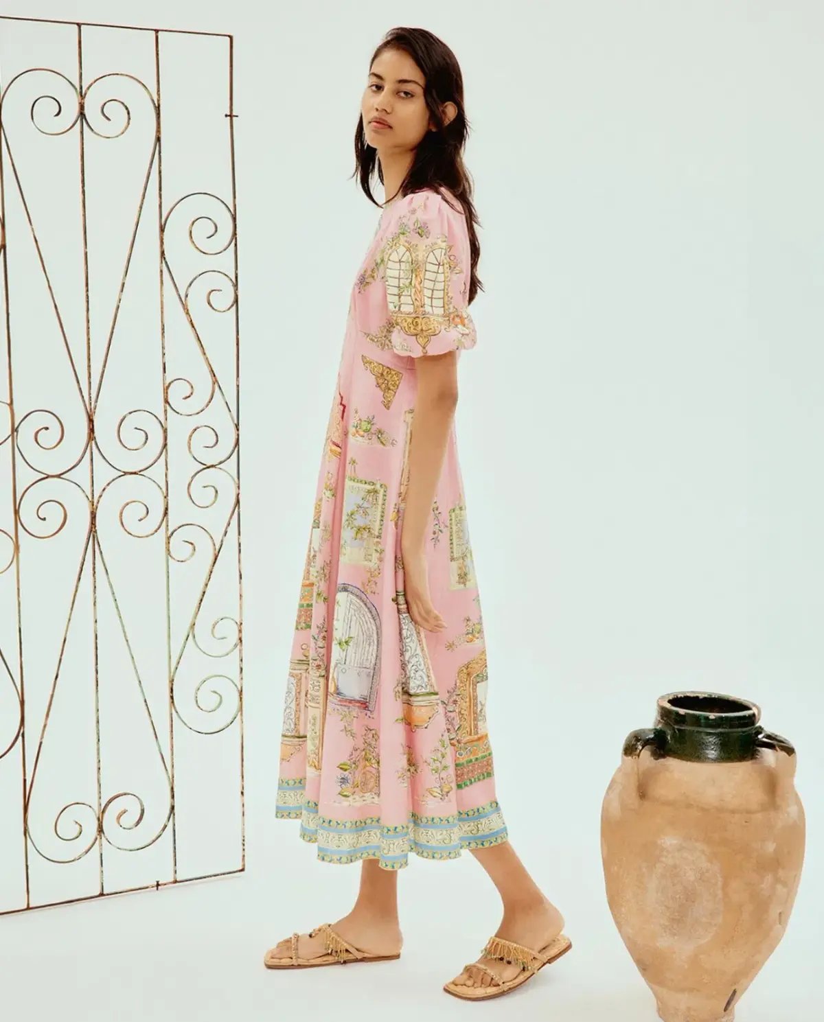 Alemais Monte Midi Dress Pink Size 12 photo 2