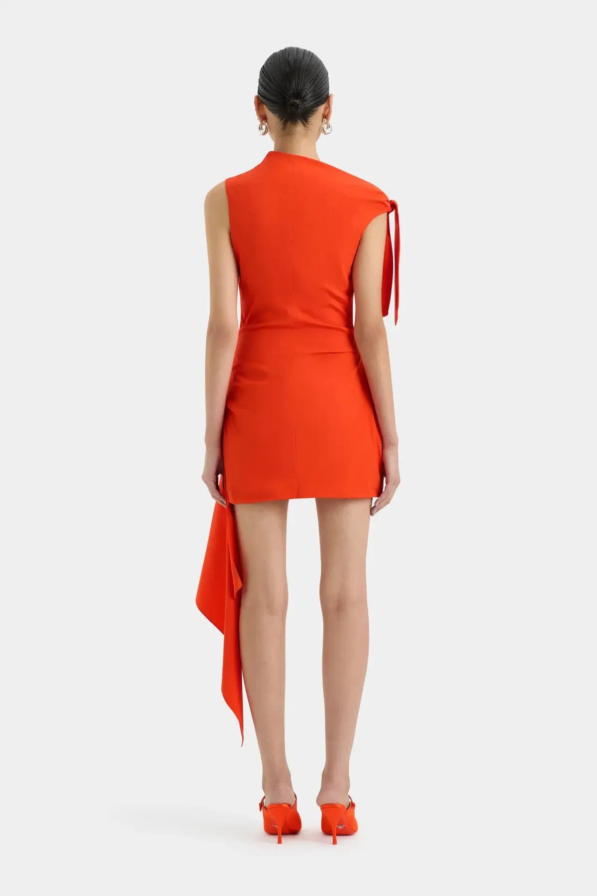 Sir the Label The Dahlia Mini Dress in Tangerine Size 6 photo 3
