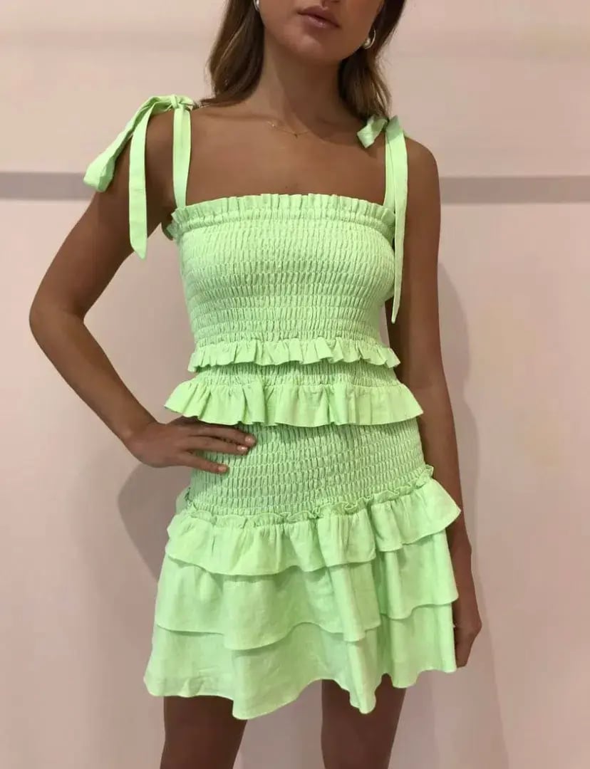 Issy Mirage Set in Lime Green Size 10 photo 2