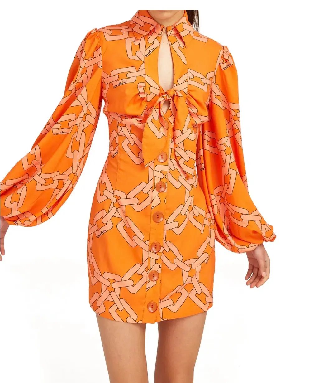 C/MEO Collective Mornings Mini Dress Tangerine Chain Size S / AU 8 photo 4