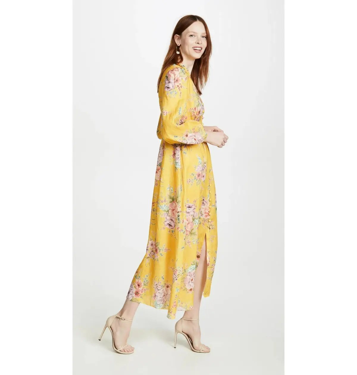 Zimmermann Zinnia Floral Maxi Dress Yellow Size 2 / AU 12 photo 2