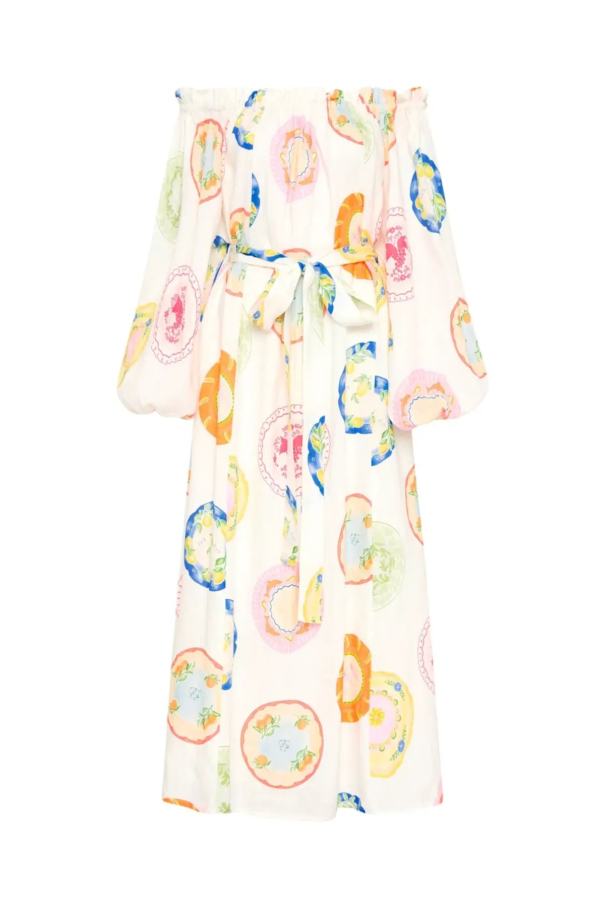 Palm Noose Sicily Dress Multi Print One Size photo 6