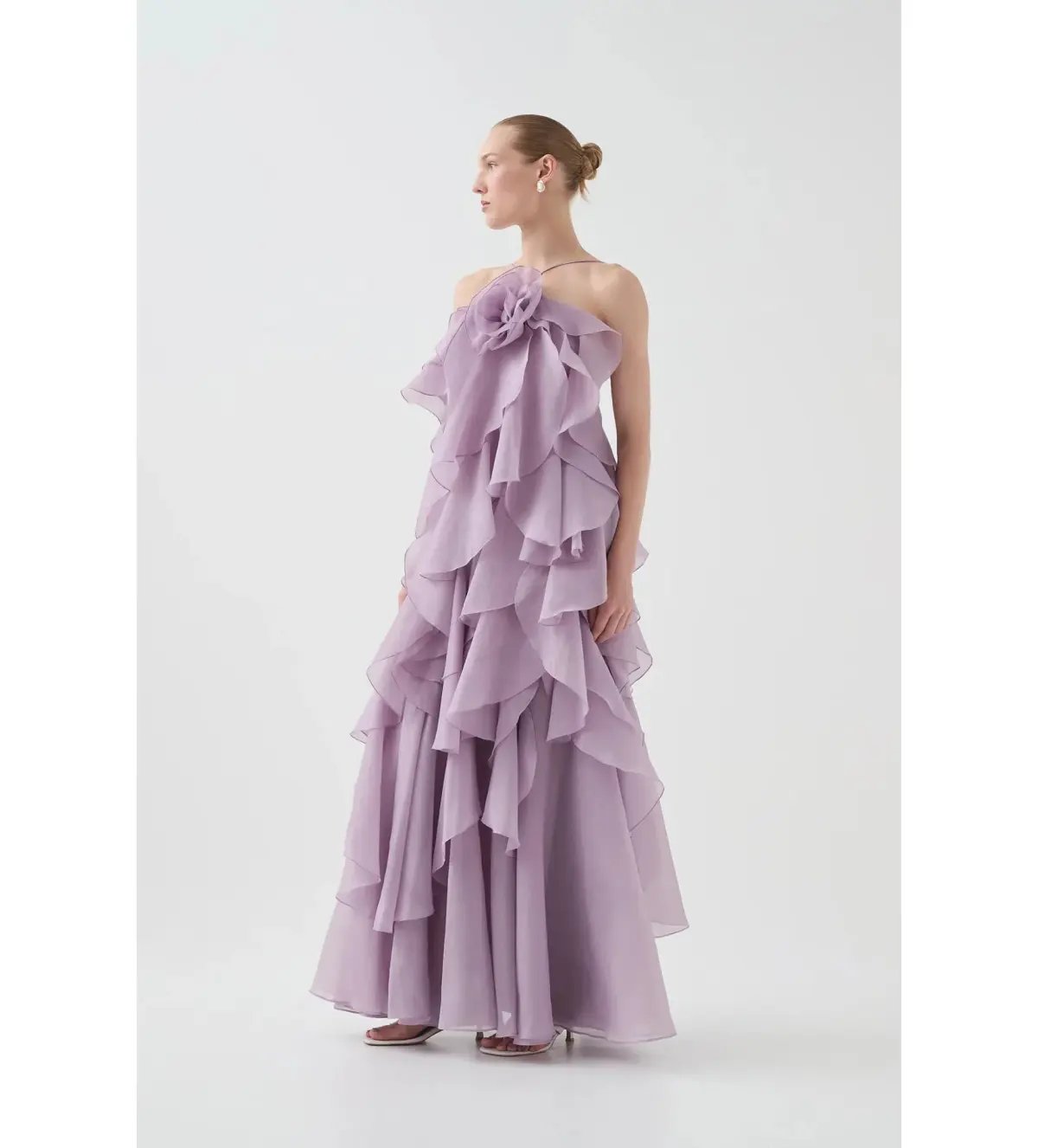 Aje Pandorea Layered Maxi Dress in Lilac Size AU 6 photo 3