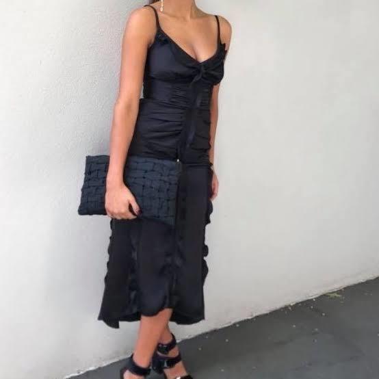 Camilla and Marc Sentry Midi Dress Black Size 10 photo 2