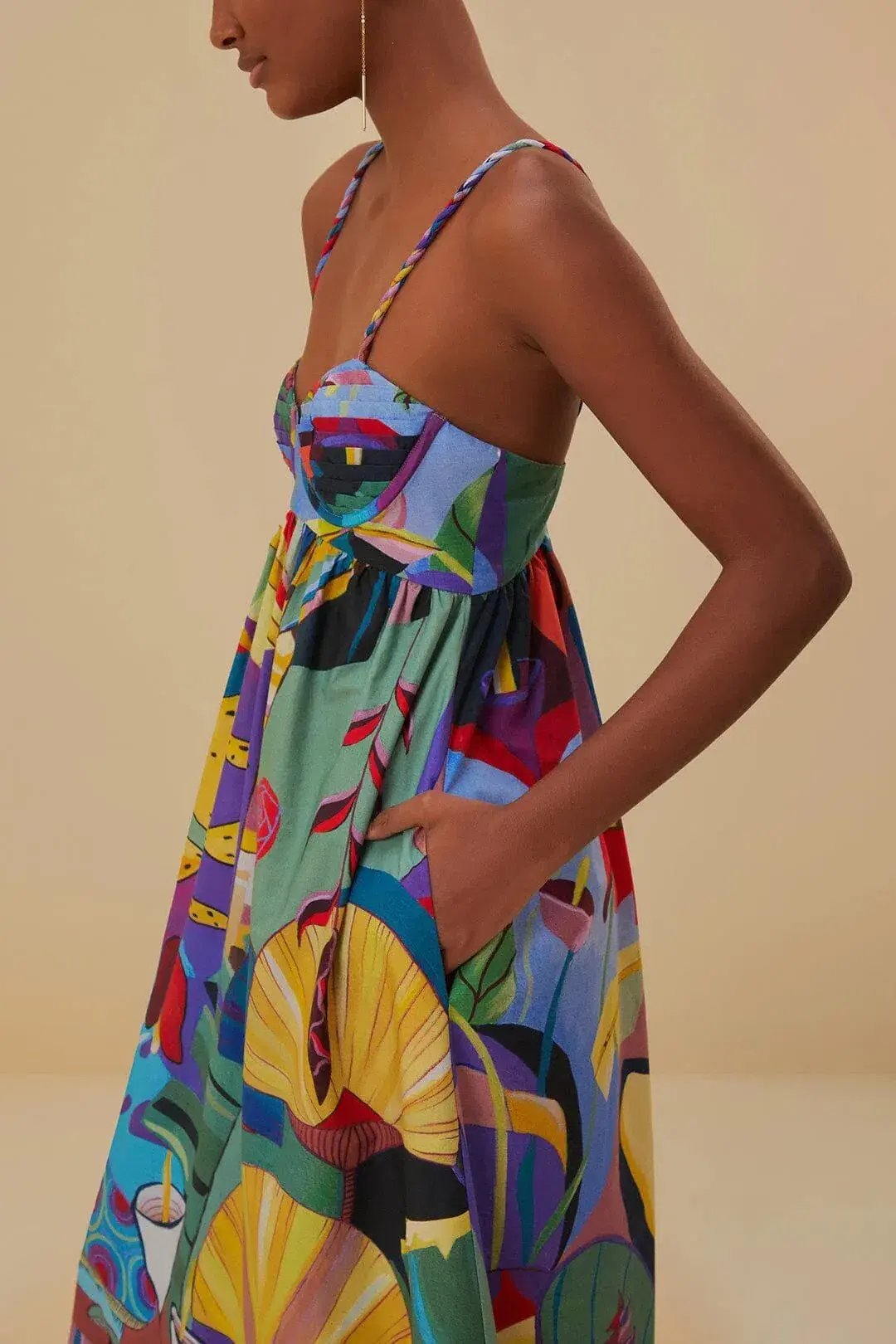 Farm Rio Tropical Scenario Maxi Dress in Beach Cafe Small / AU 8 photo 2