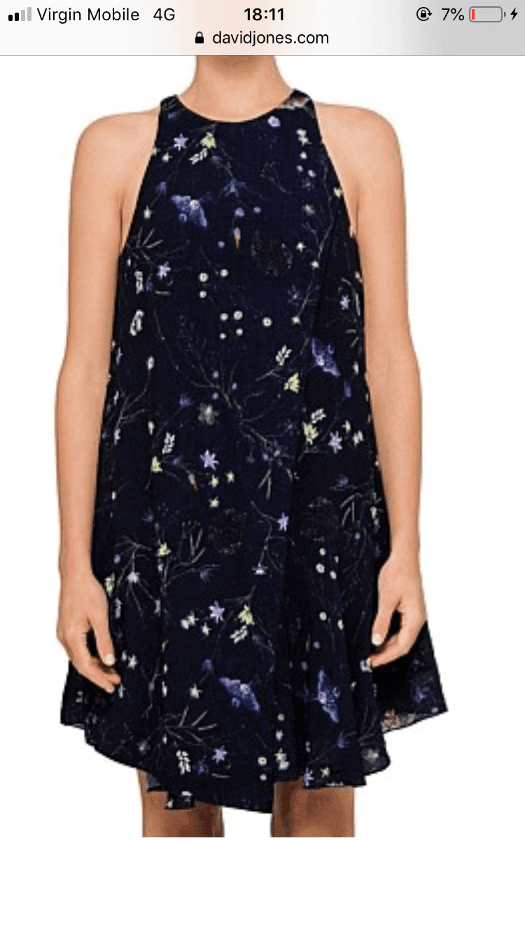 Camilla & Marc Xane mini dress black print size 10 photo 3