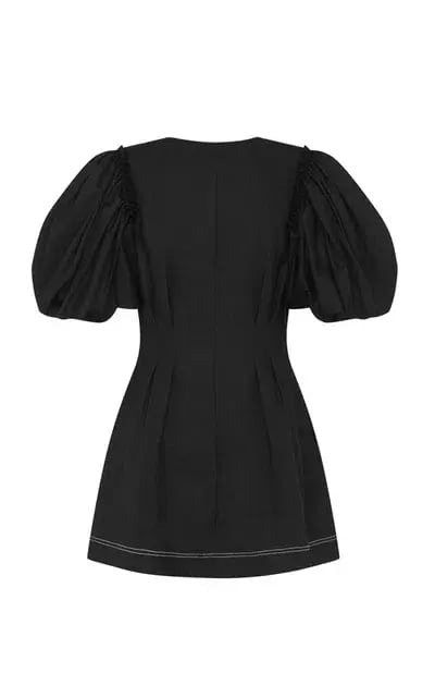 Aje Quietude Puff-Sleeved Mini Dress Black Size 6 photo 6