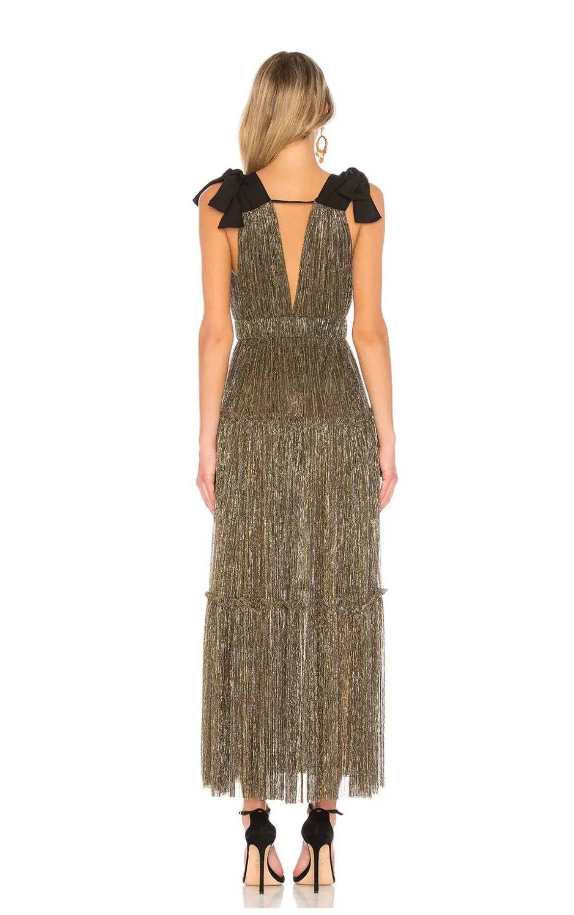 Sabina Musayev Ray Dress Gold Size 8/XS photo 3