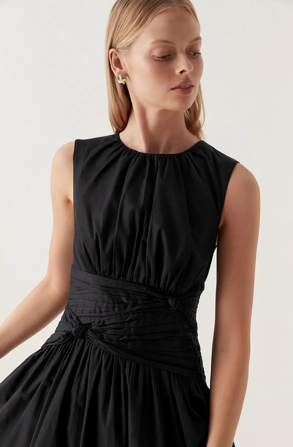 AJE Agatha Knot Waist Midi Dress Size 6 photo 2