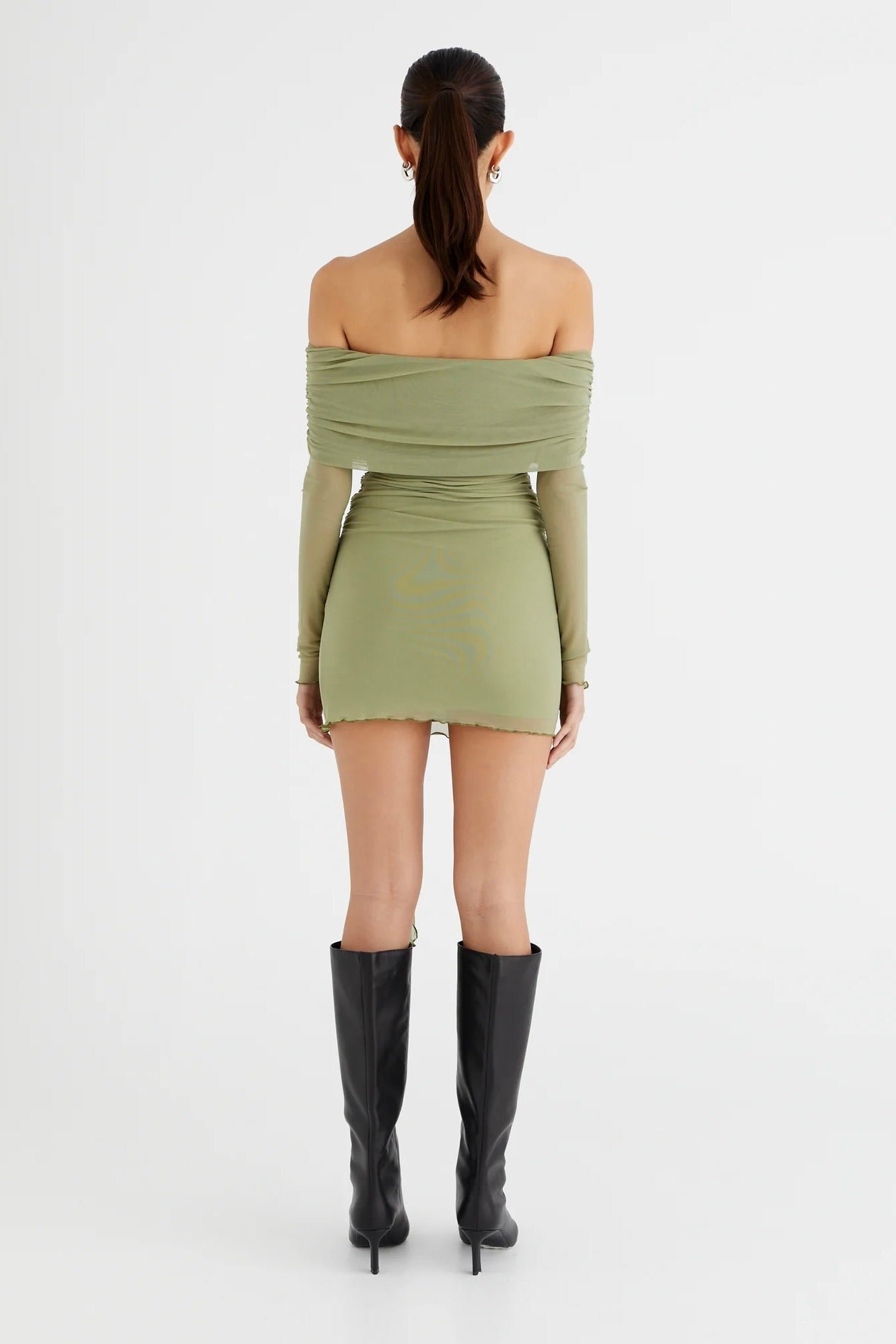BENNI YASMIN MINI DRESS - PISTACHIO photo 4