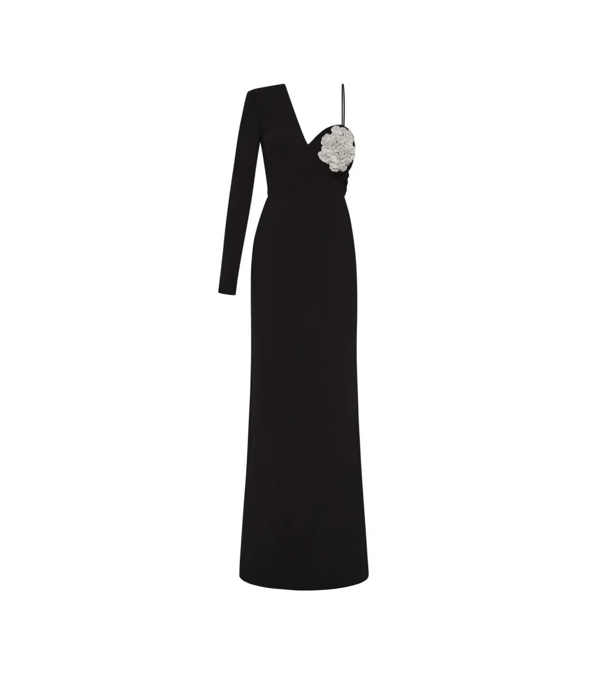 Rebecca Vallance Sachiel Gown Black Size 6 photo 2