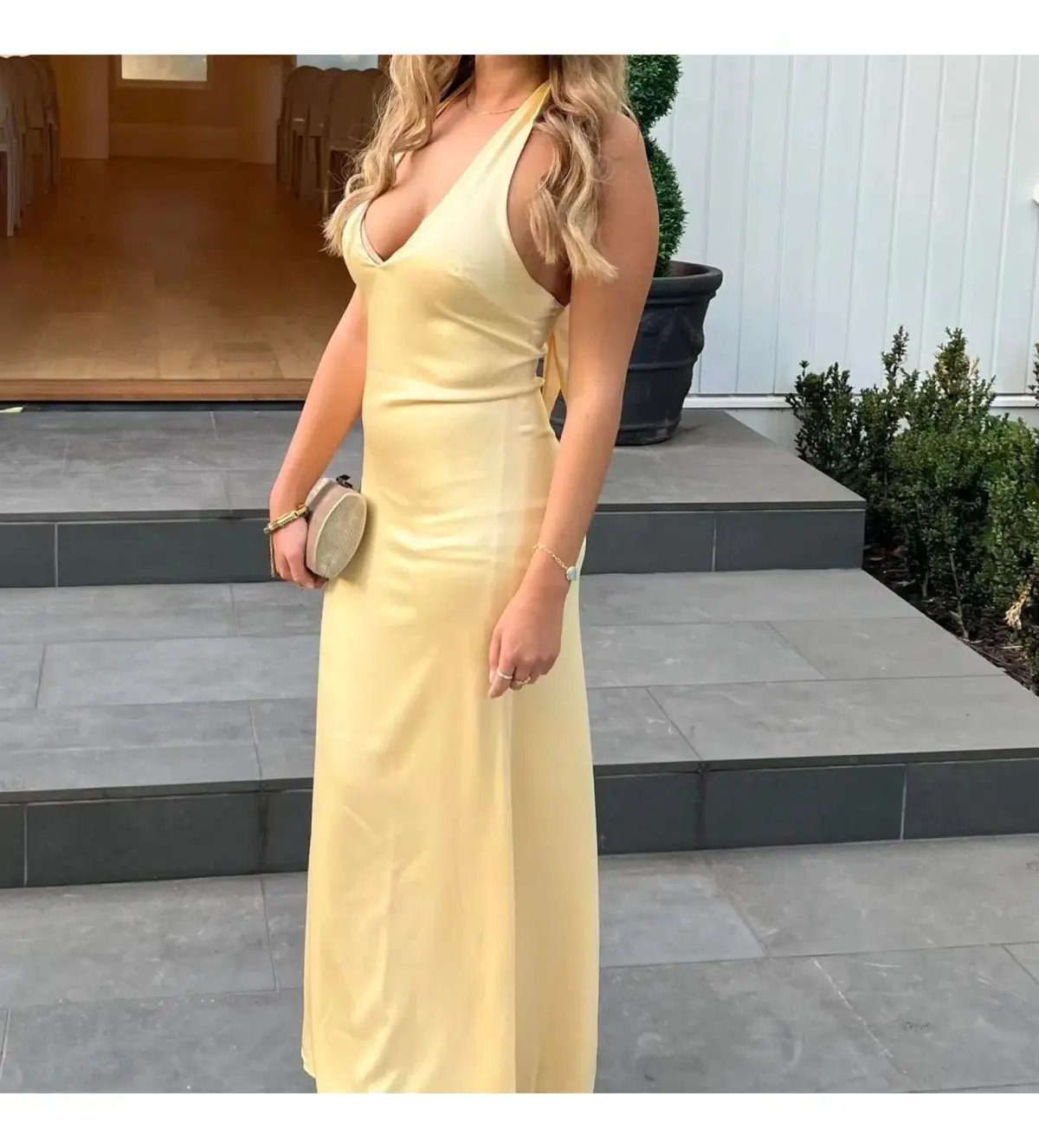 Kookai Milan Maxi Dress Butter Popcorn Size AU 8 photo 4