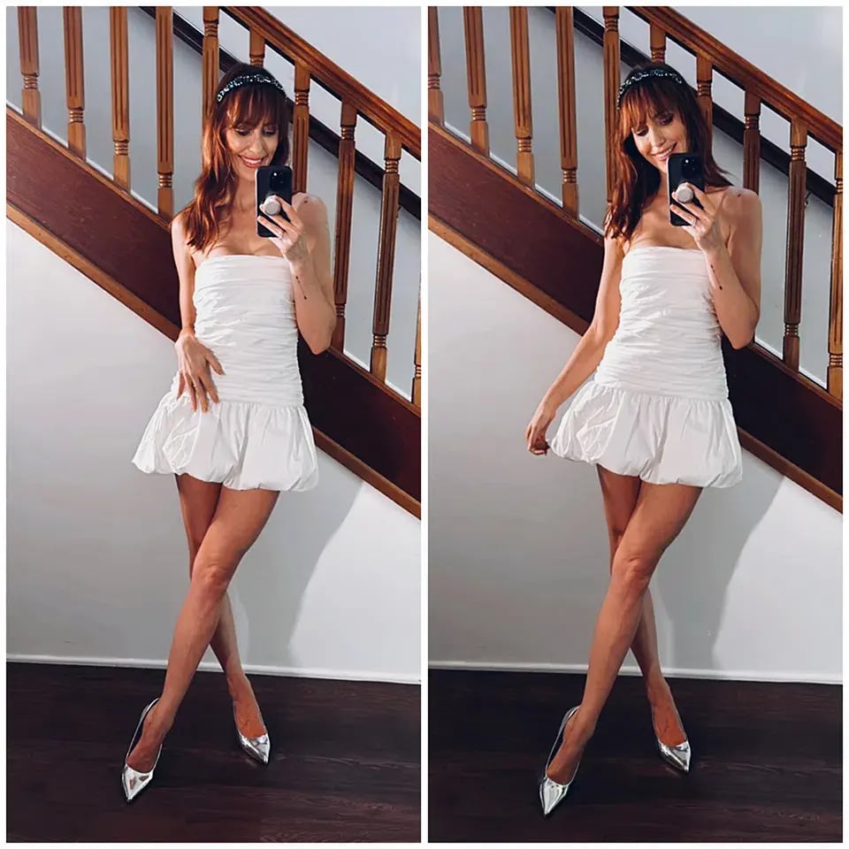 MESHKI FRAN Ruched Cotton Mini Dress - White - Size XS / AU 6 photo 2