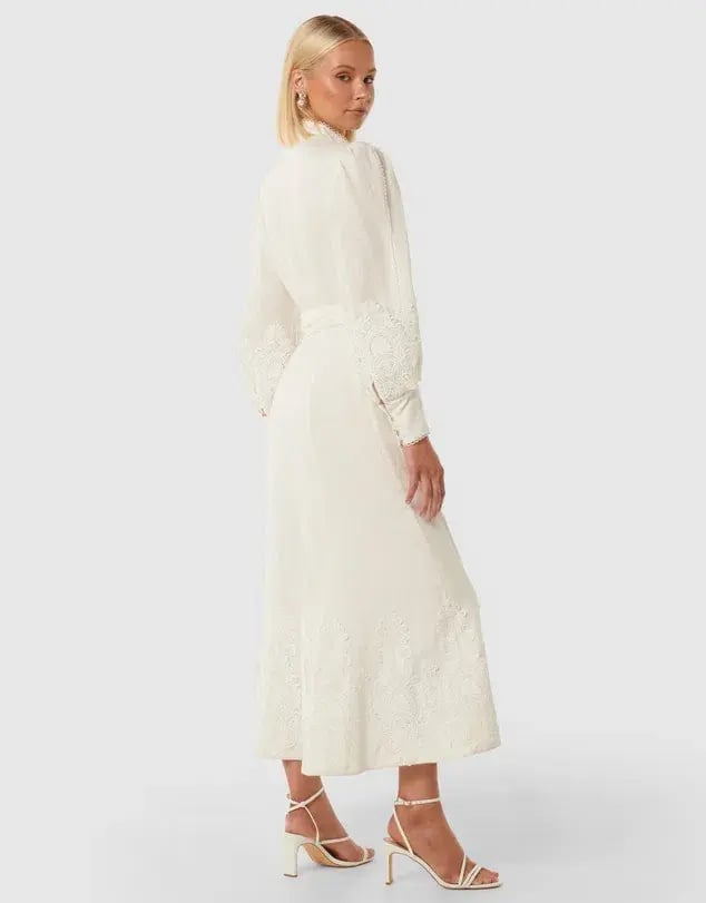 Forever New Allegra Lace Detail Dress Maxi Ivory Size AU 12 photo 4