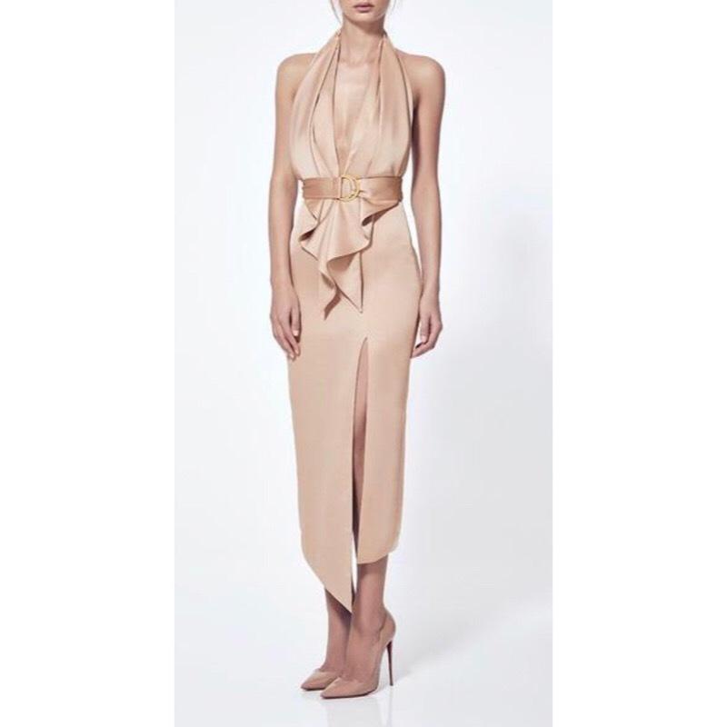 MISHA Carrie Dress Nude Size 6/XS photo 2