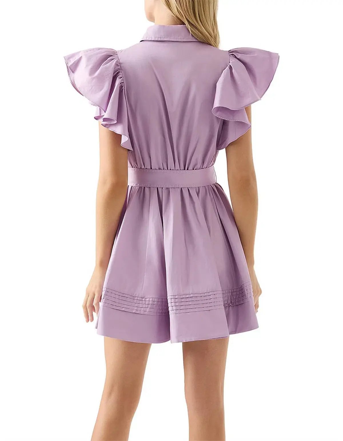 Aje Kindred Frill Mini Dress Lilac Size 12 photo 3
