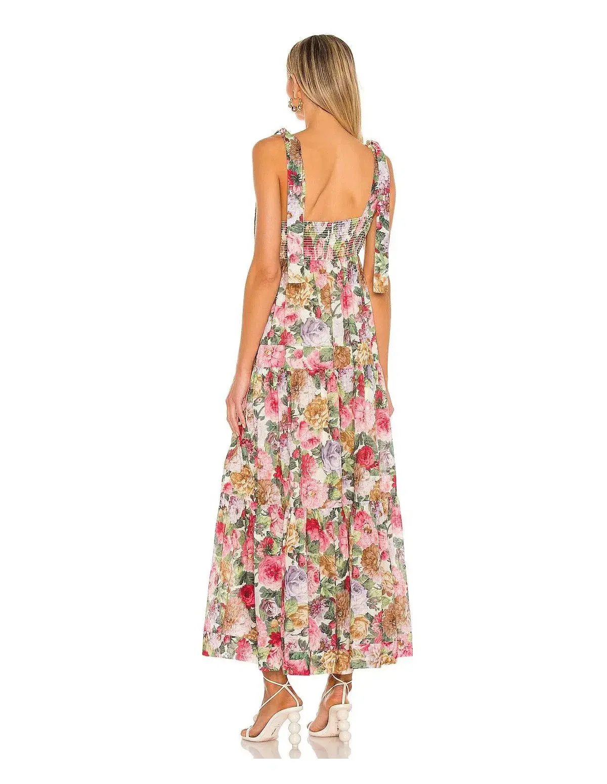 Zimmerman Mae Tie Shoulder Midi Dress Floral Size 1 / Au 10 photo 2