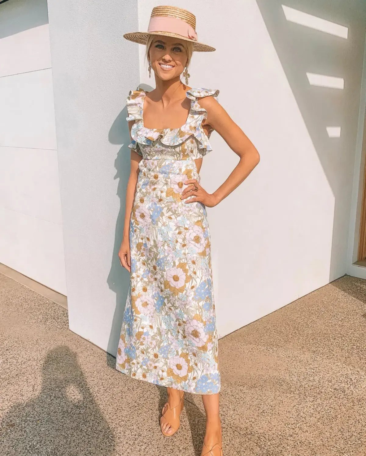 Super Eight frilled midi dress photo 2