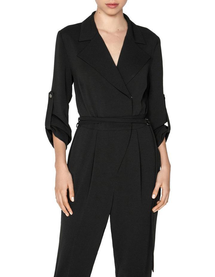 Cue Trench Tapered Jumpsuit Black Size 8 photo 2