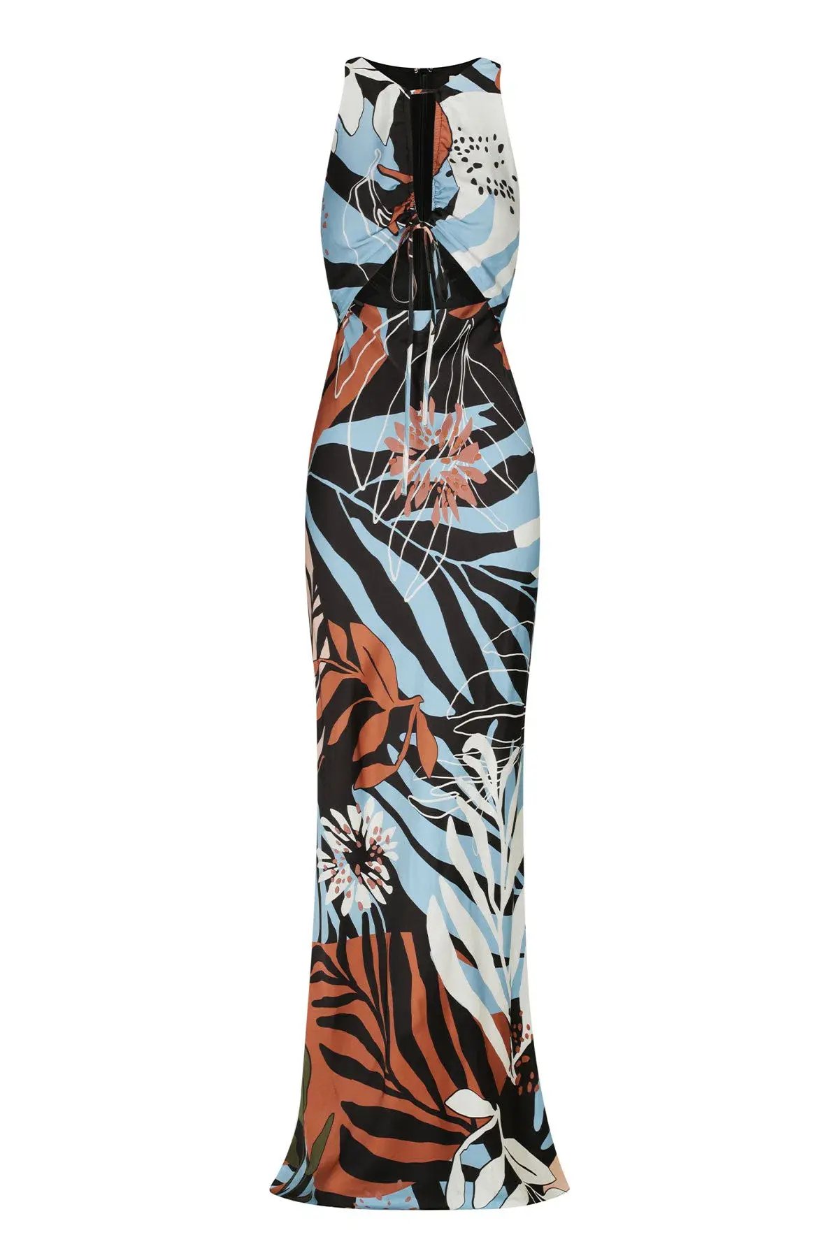 Shona Joy Tramonto Cut Out Front Maxi Dress Multi Size 10 photo 3