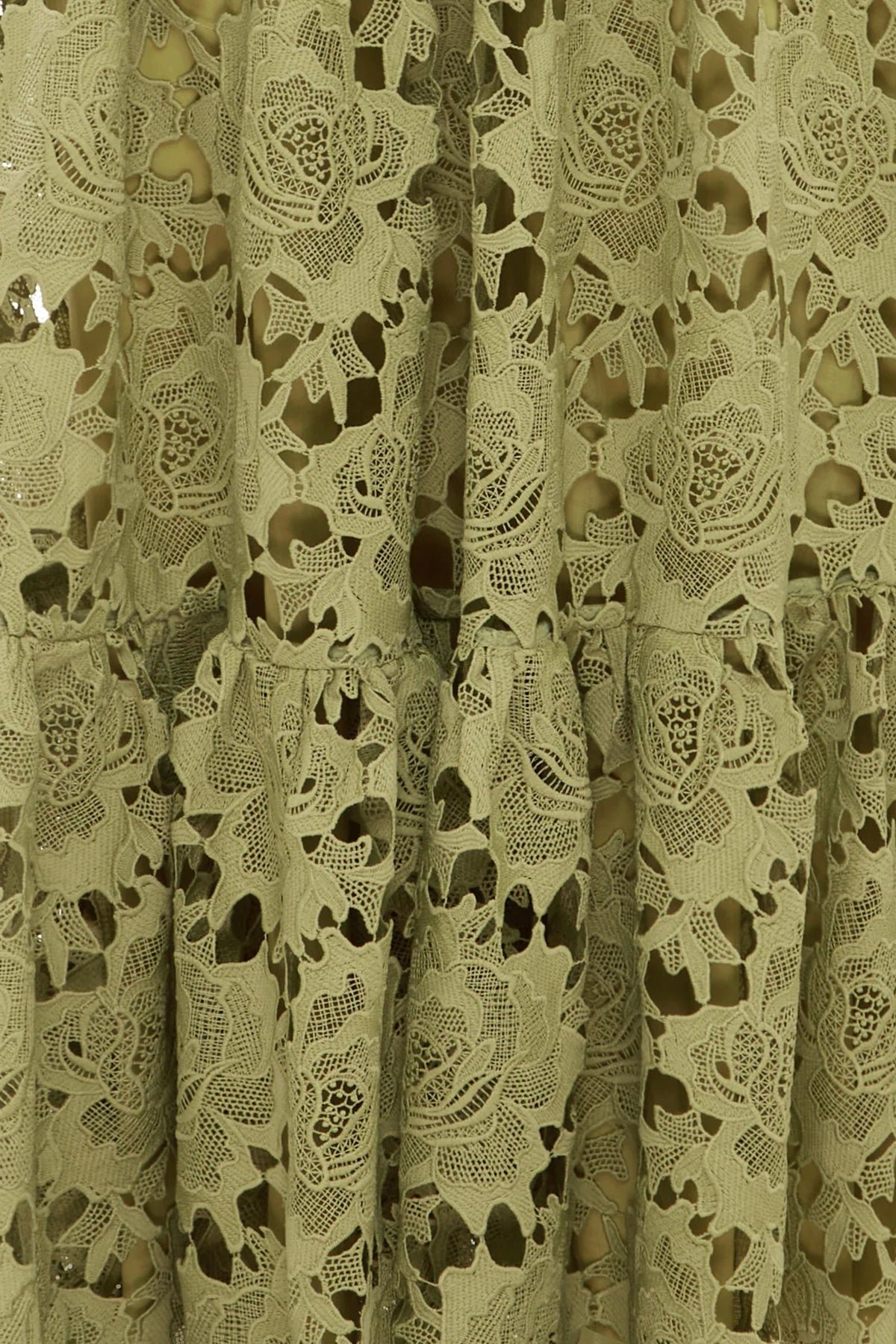 LEO LIN EMILIA LACE BUSTIER MIDI DRESS - OLIVE photo 7