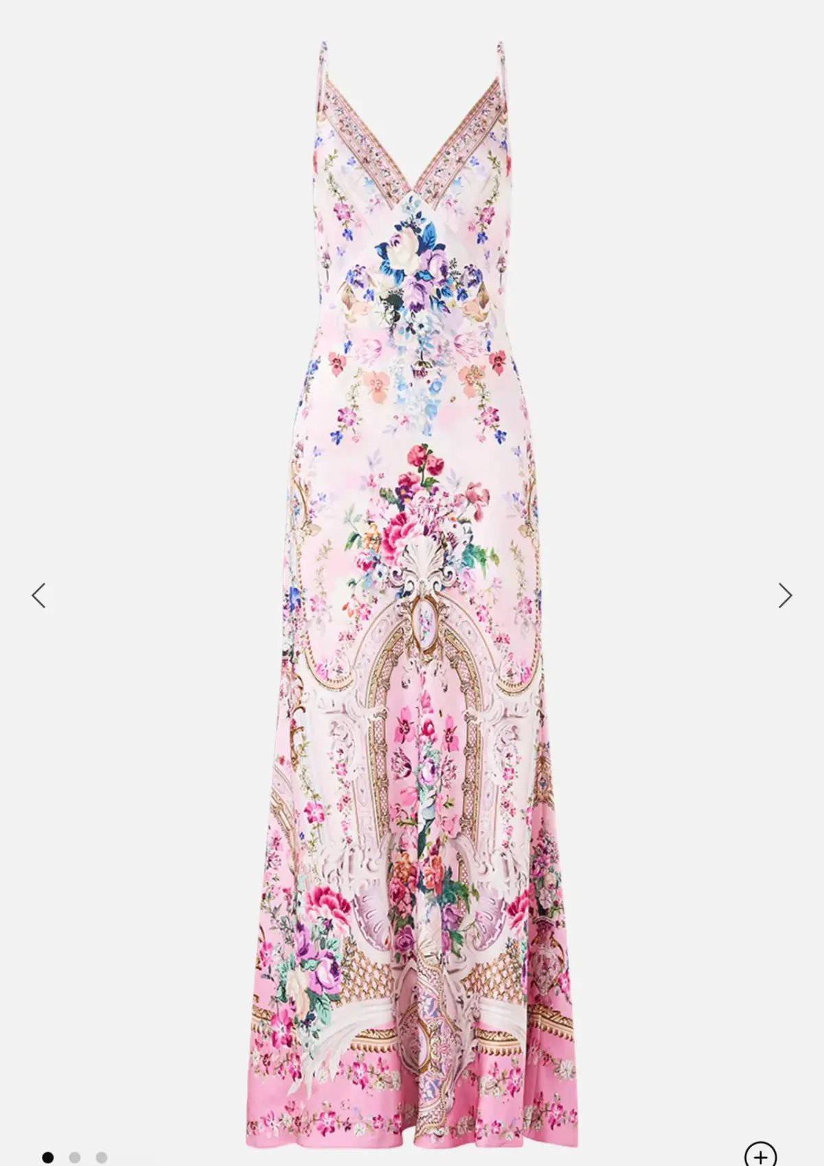 Camilla V-Neck Long Bias Slip Dress With Train Size M photo 3