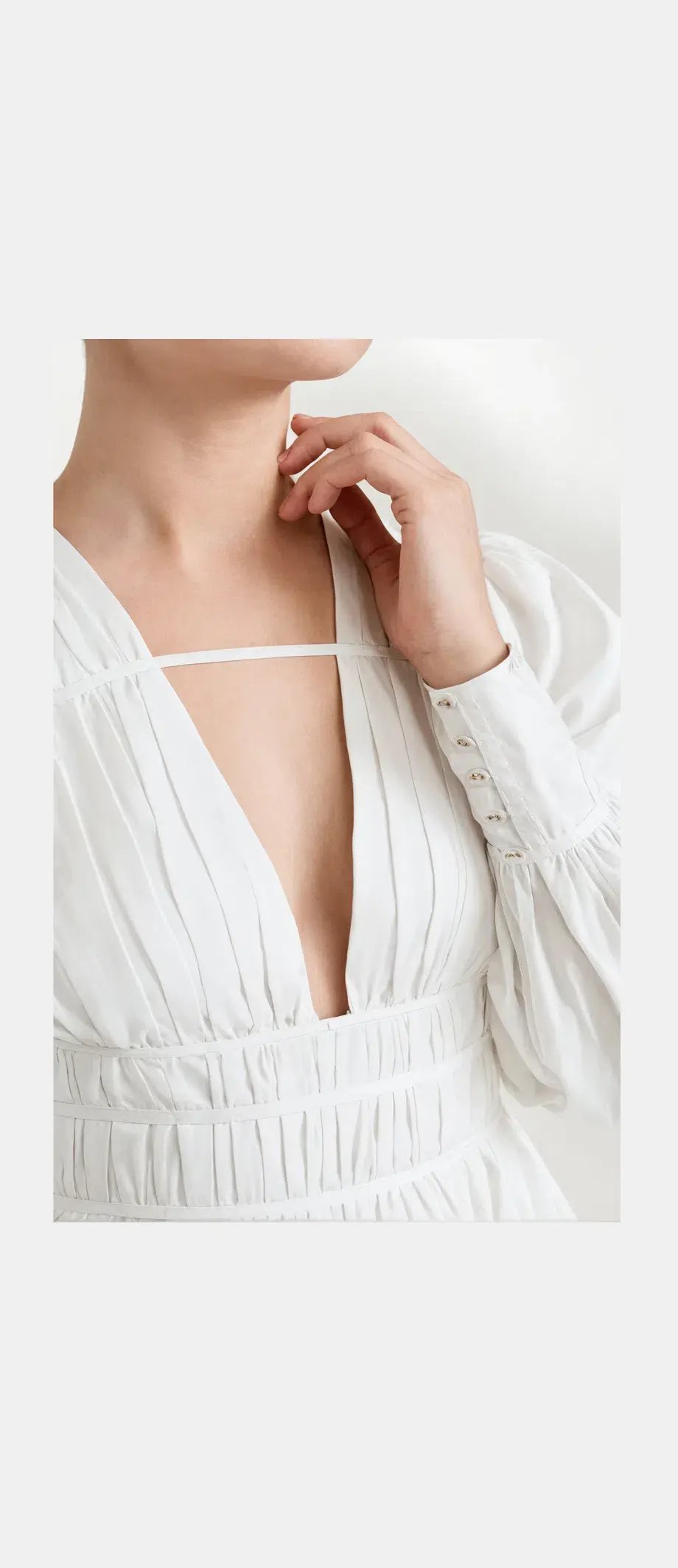 Aje Fallingwater Gathered Mini Dress White Size 12 photo 4