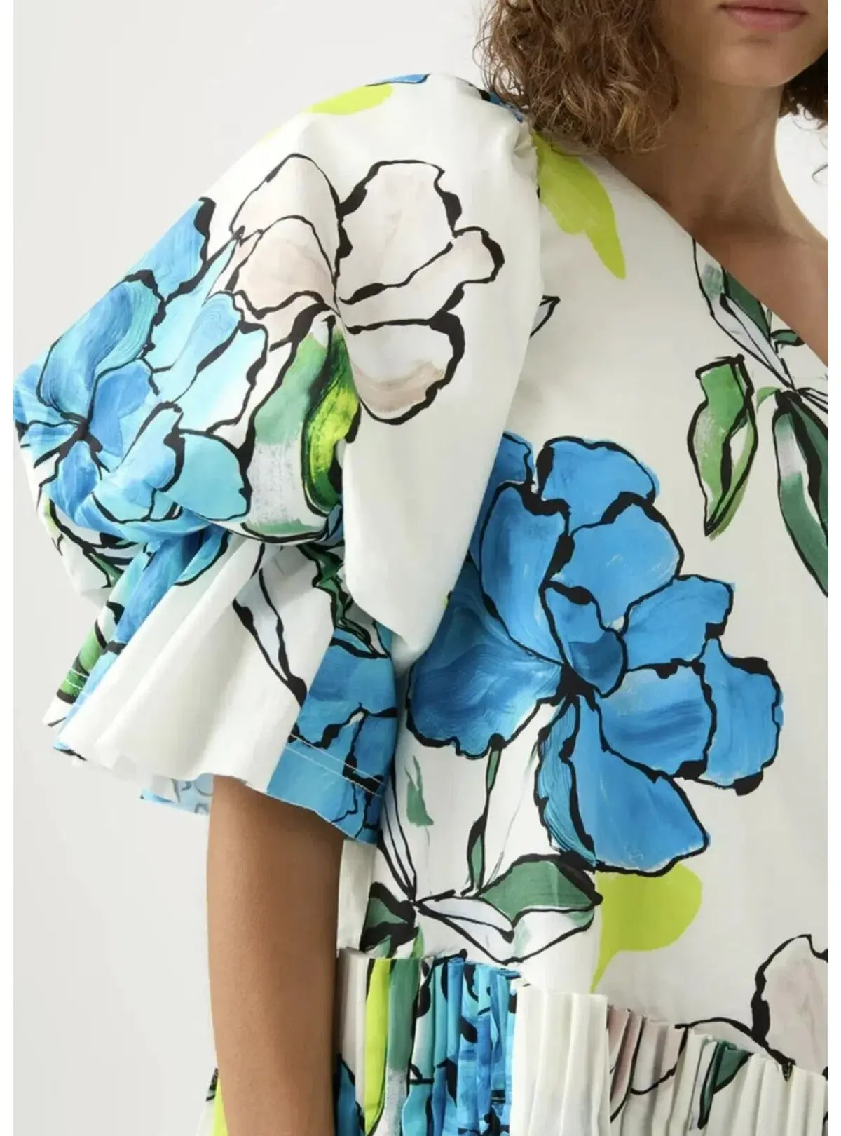 Aje Cy Off Shoulder Smock Mini Dress Cool Camelia Floral Print Size AU 8 photo 4
