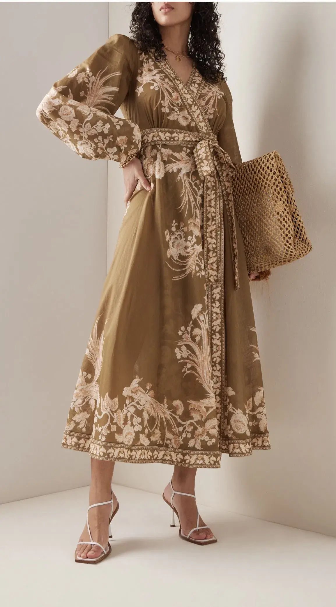 Zimmermann Anneke wrap midi dress size 4 / aus 16 photo 5