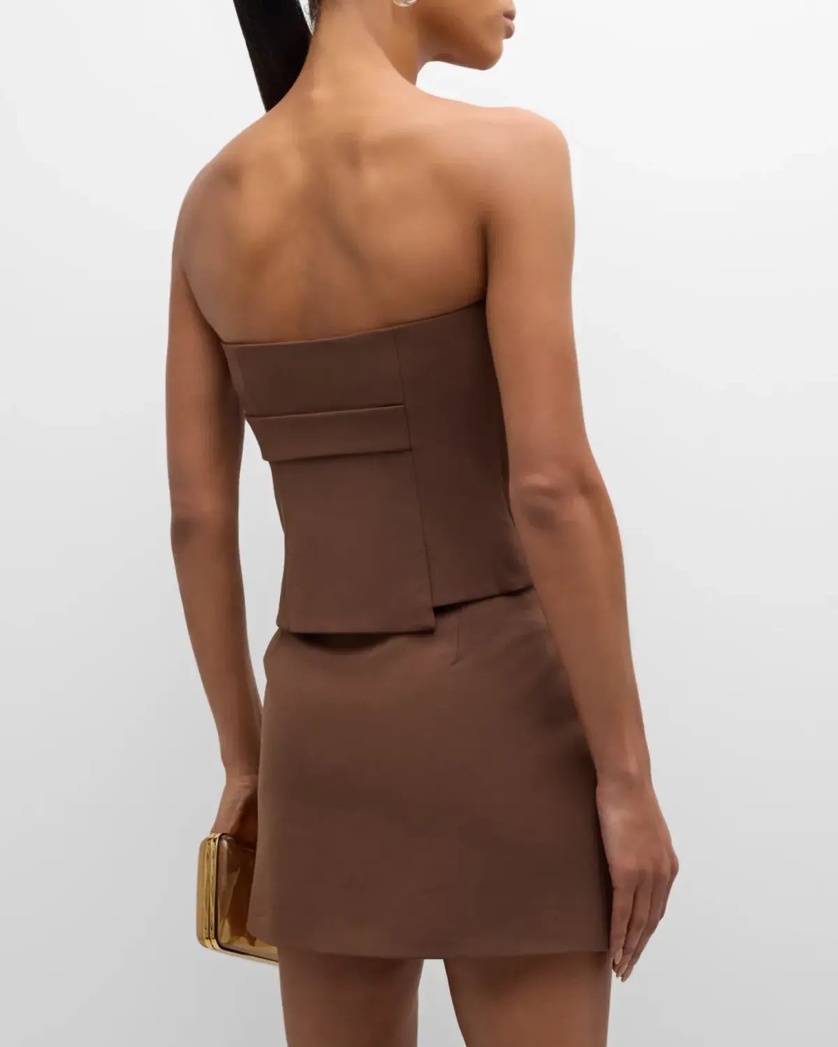 Sir The Label Bromley Bodice and Mini Skirt Set Chocolate Size 0 / AU 6 photo 2