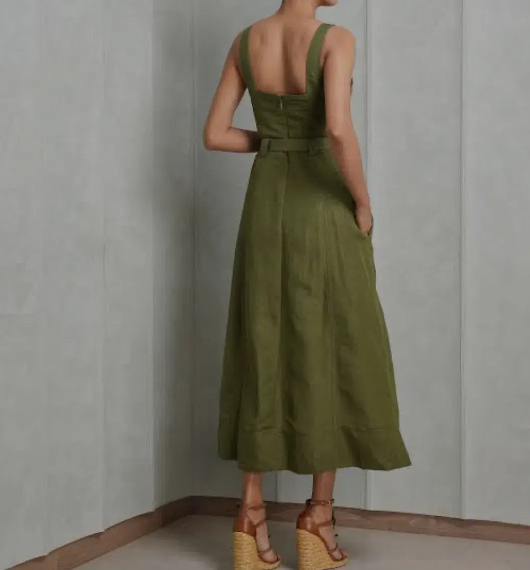 AJE Axle Utility Midi Dress Size 10 photo 2
