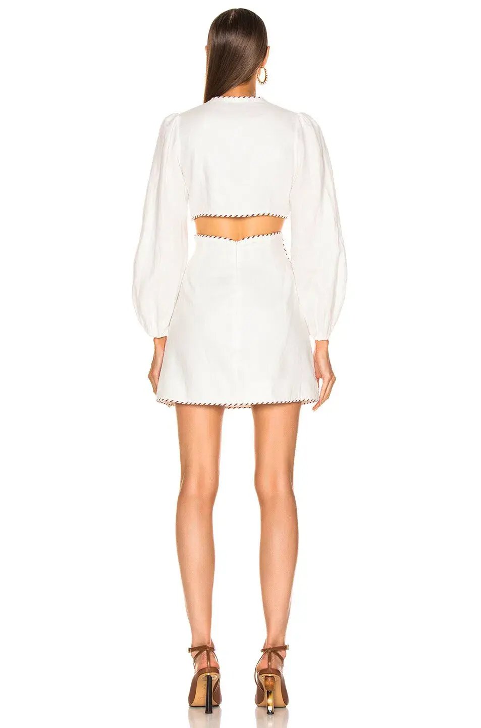 Zimmermann Corsage Braid Mini Dress Ivory Size 8 photo 2