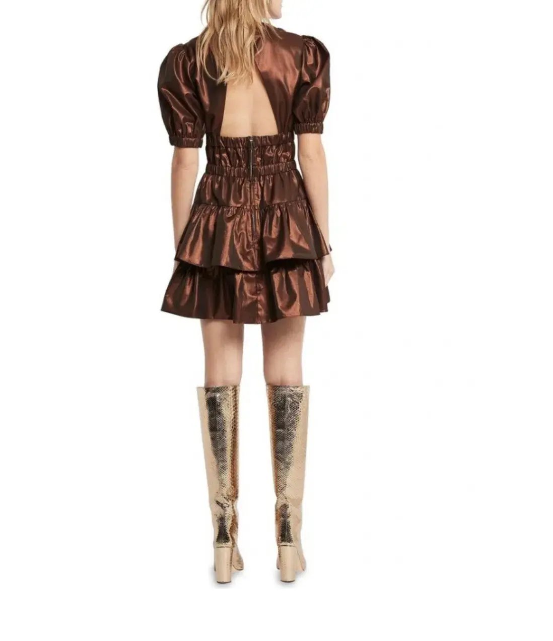 Sass & Bide Free Falling Mini Dress Brown Size 8 photo 2