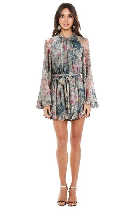 Zimmermann Cavalier Playsuit Grey Smoke Floral Size 0 / AU 8 photo 4