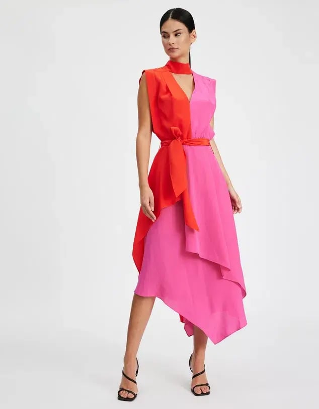 Sass & Bide Love Bird Midi Dress Pink and Red Size 10 photo 2