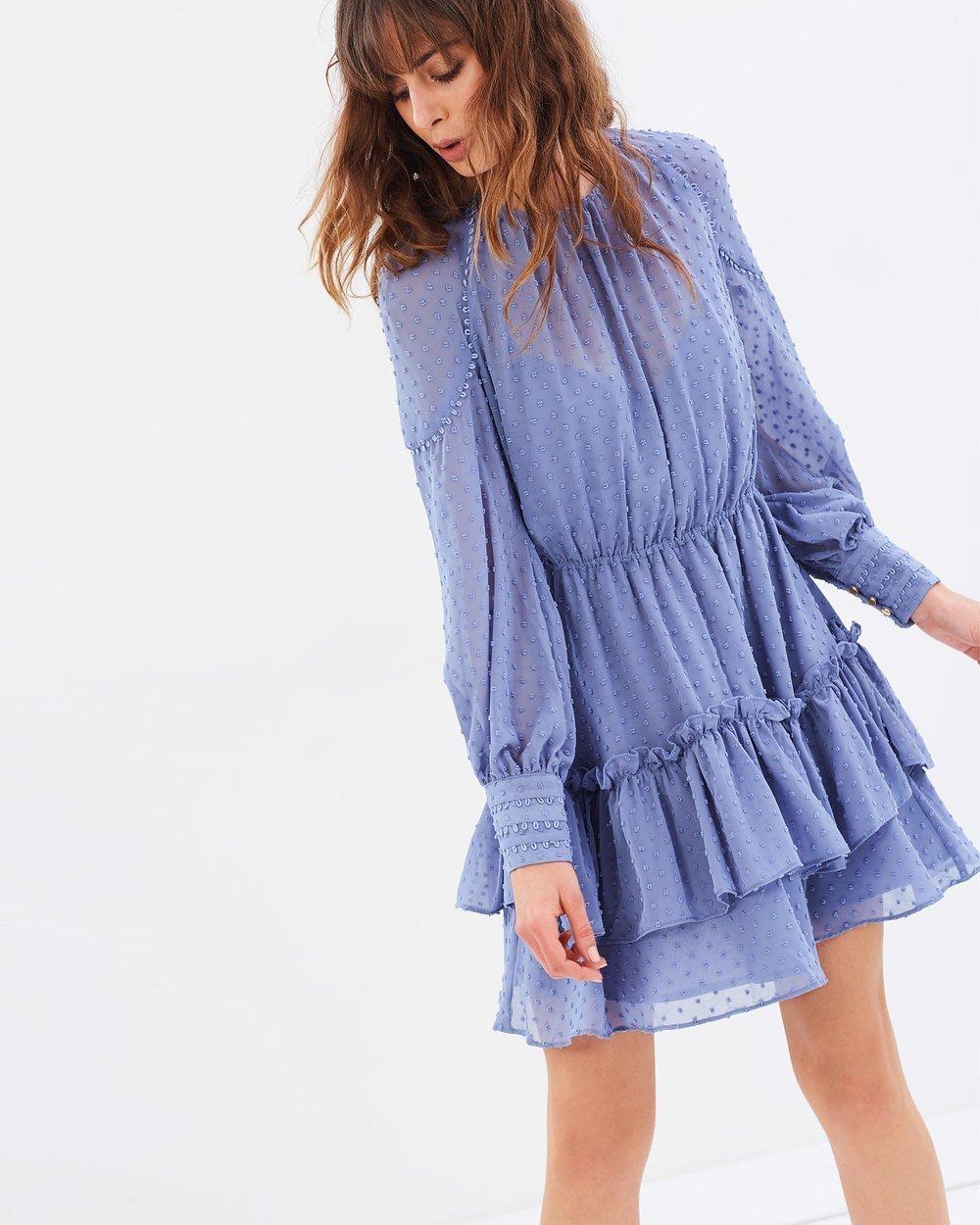 Talulah Sweet Allure Long Sleeve Mini Dress Purple Size 6 photo 4
