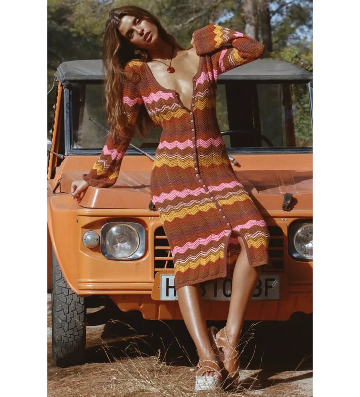 Spell Ziggy Crochet Midi Dress Multi Size XS/Au 8 photo 3