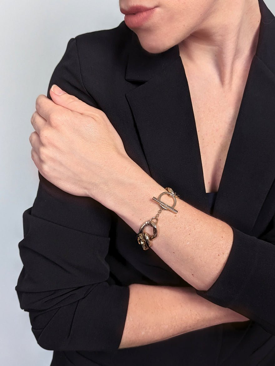 Saint Laurent Gold Chain Fob Bracelet photo 4