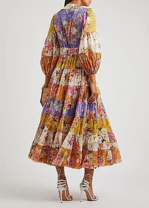 Zimmermann The Pattie Wrap Midi Dress in Spliced Size 2/ Au 12 photo 2