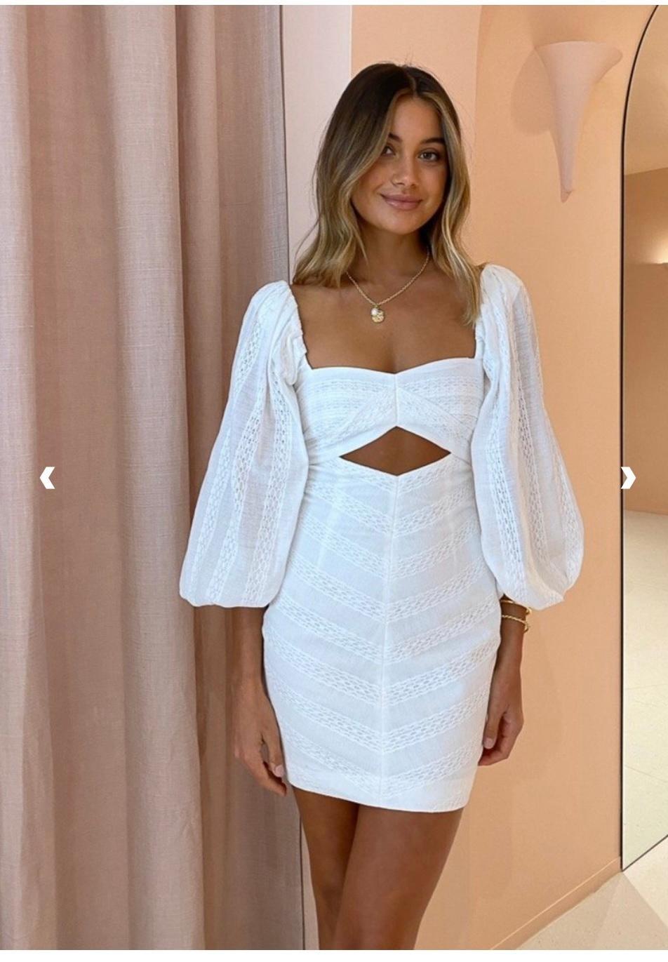 Bec & Bridge Romantique Mini Dress White Size 10 photo 2